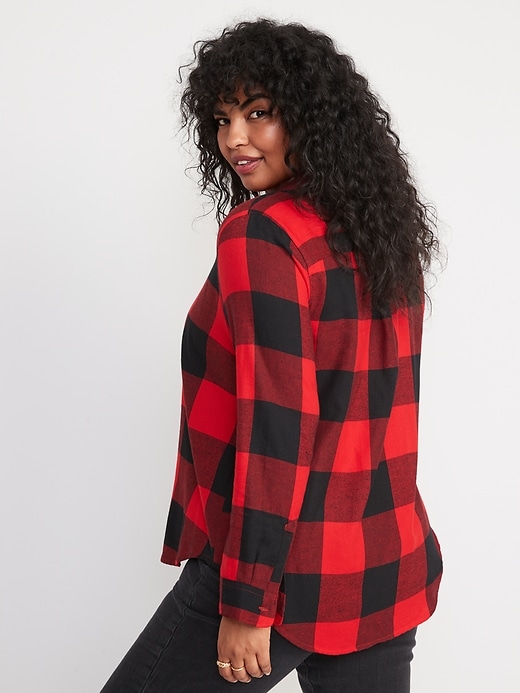 Image number 5 showing, Long-Sleeve Plaid Flannel Shirt