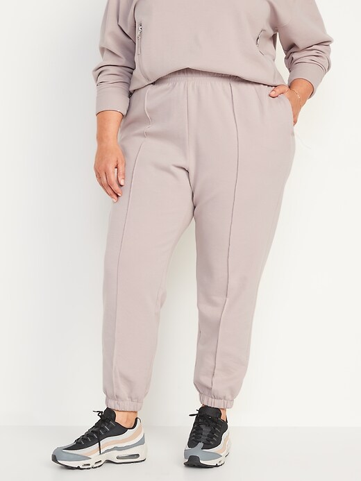 Image number 7 showing, High-Waisted Dynamic Fleece Pintucked Sweatpants for Women
