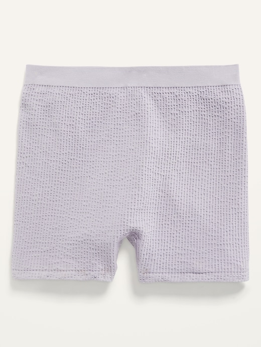 Image number 1 showing, High-Waisted Seamless Waffle-Knit Boyshort Boxer Briefs -- 2-inch inseam