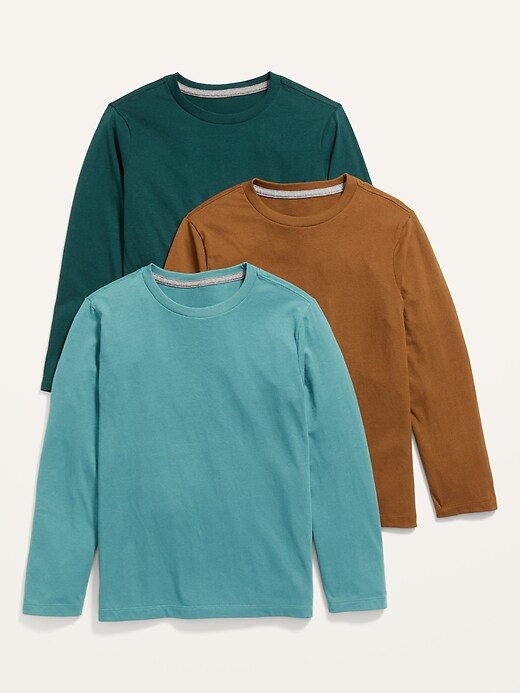 View large product image 1 of 1. Softest Long-Sleeve T-Shirt 3-Pack for Boys