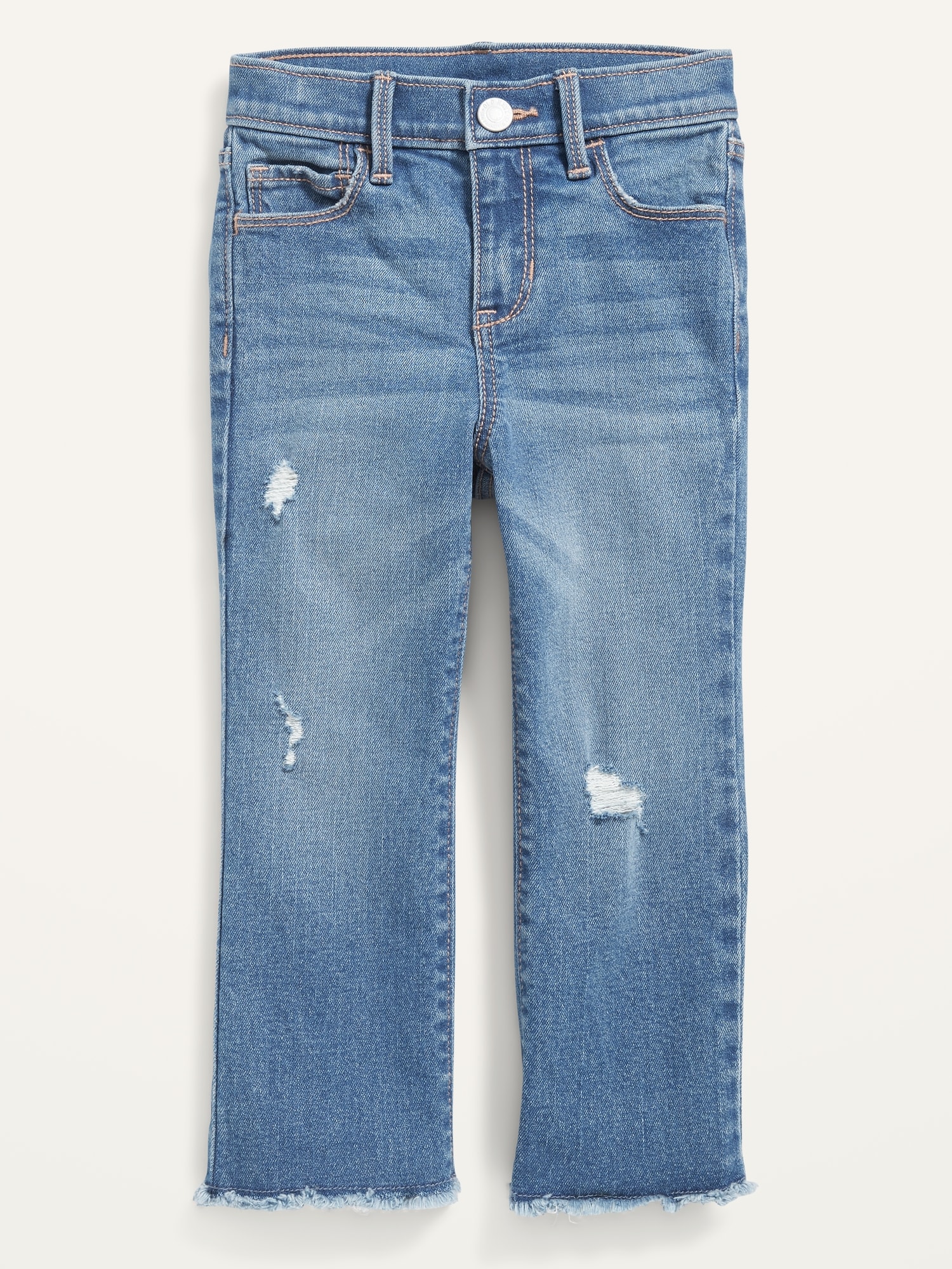 High-Waisted Ripped Frayed-Hem Flare Jeans for Toddler Girls | Old Navy
