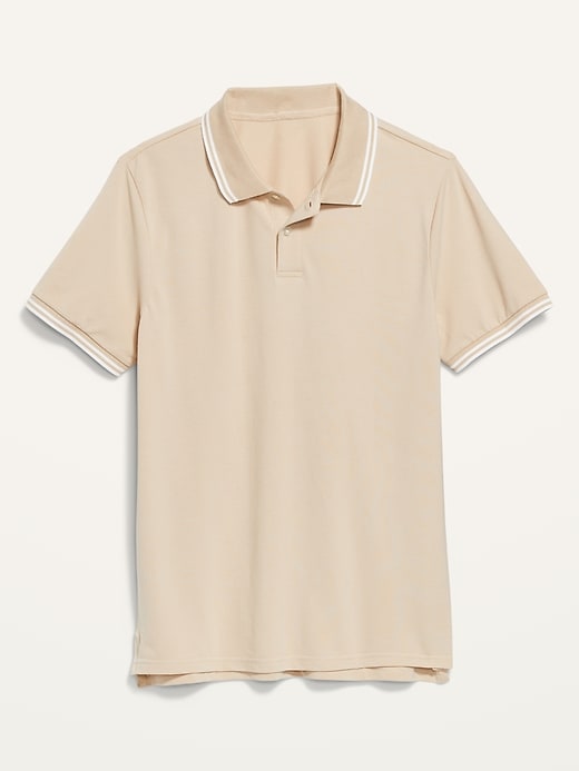 Image number 4 showing, Moisture-Wicking Tipped Pique Pro Polo Shirt for Men
