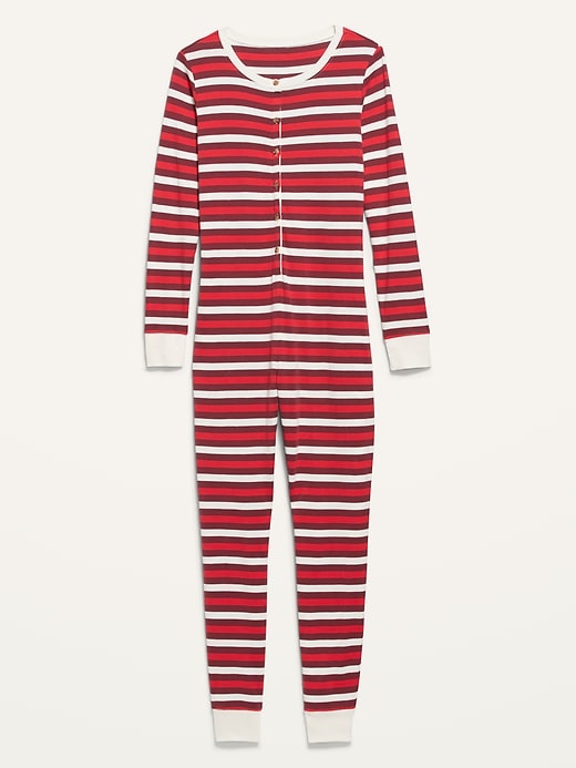 Image number 4 showing, Matching Printed One-Piece Pajamas