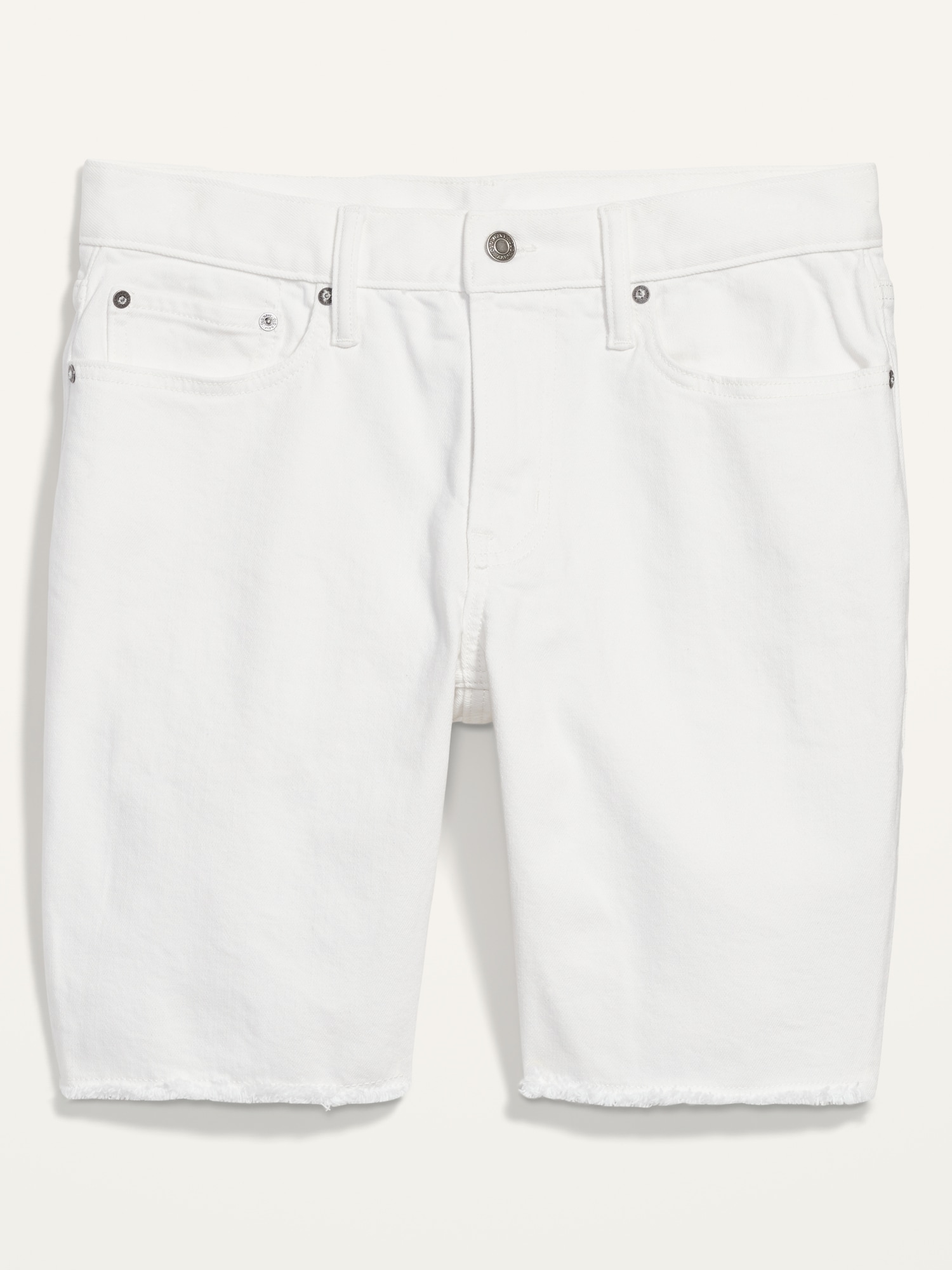 Original Taper Built In Flex White Cut Off Jean Shorts For Men 9 