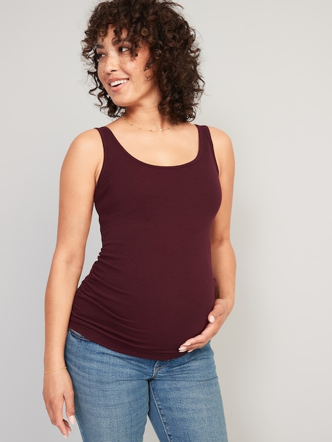 Maternity First-Layer Rib-Knit Tank Top