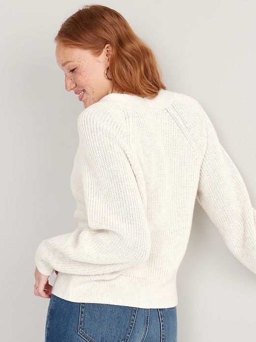 Image number 2 showing, Shaker-Stitch Cardigan Sweater for Women