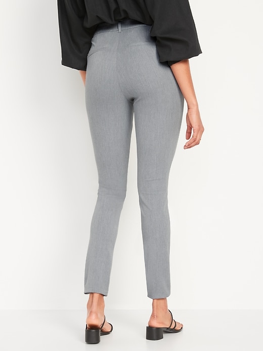 Image number 2 showing, High-Waisted Heathered Pixie Straight Ankle Pants for Women