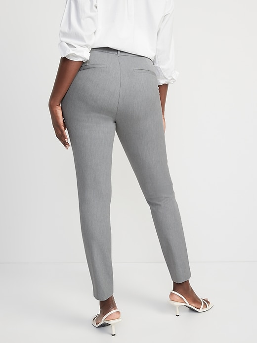 Image number 6 showing, High-Waisted Heathered Pixie Straight Ankle Pants for Women