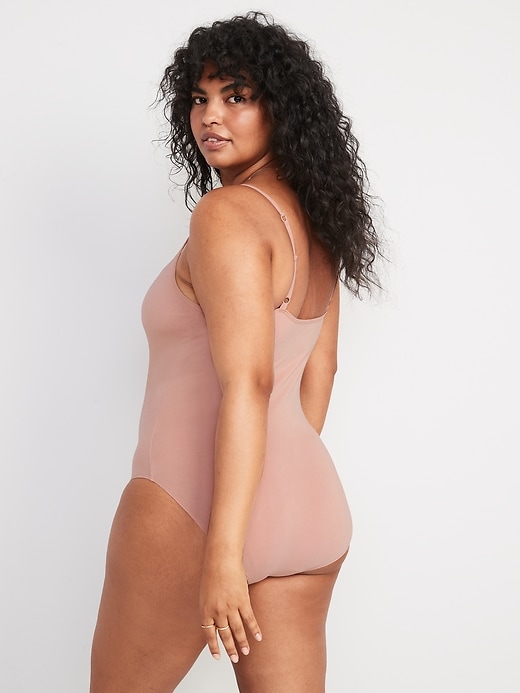 Image number 6 showing, Lace-Trimmed Supima® Cotton-Blend Cheeky Bodysuit