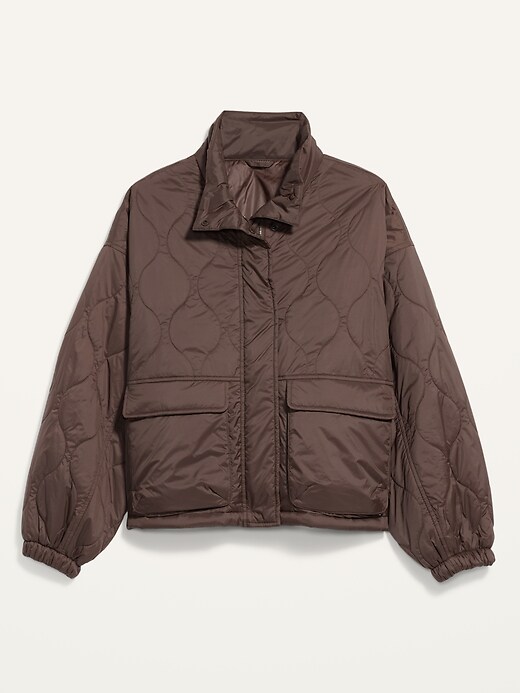 Image number 4 showing, Packable Oversized Water-Resistant Quilted Jacket for Women