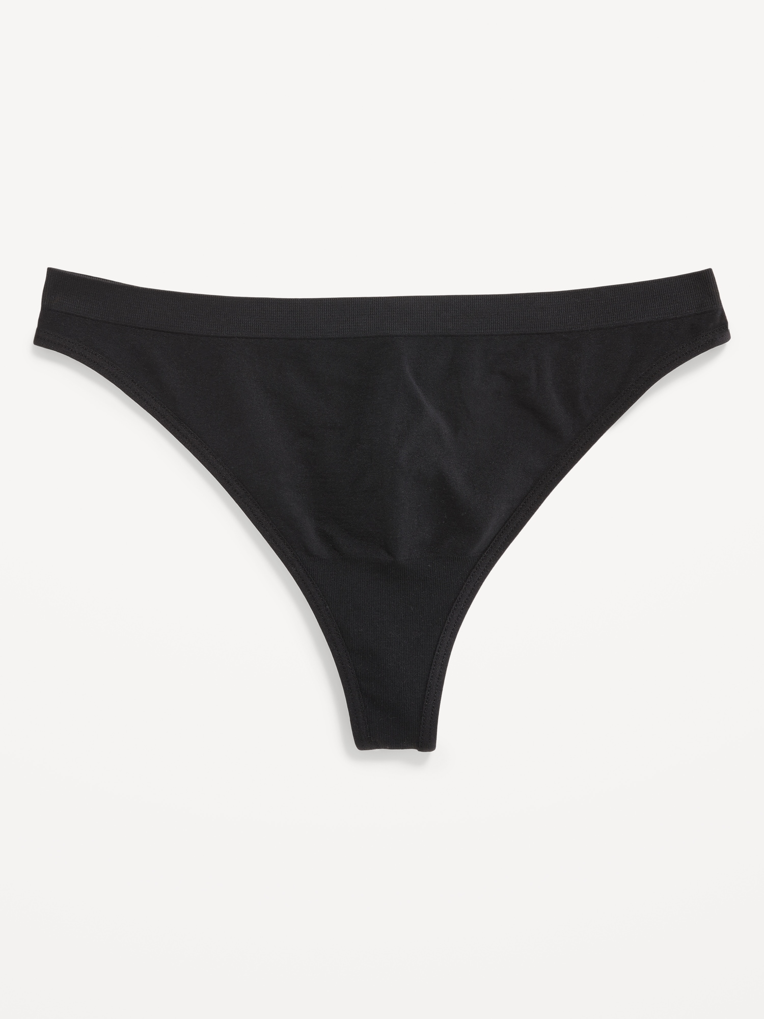 Old Navy Low-Rise Seamless Thong Underwear for Women black. 1