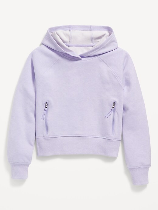 View large product image 1 of 1. Dynamic Fleece Zip-Pocket Pullover Performance Hoodie for Girls
