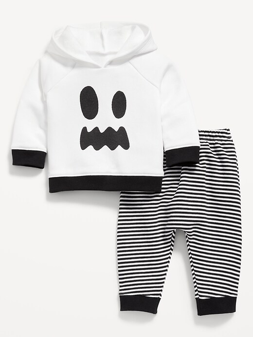Unisex Halloween-Graphic Hoodie and Pants Set for Baby
