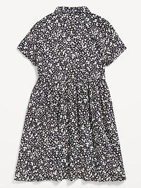 View large product image 3 of 3. Short-Sleeve Floral-Print Swing Dress for Girls