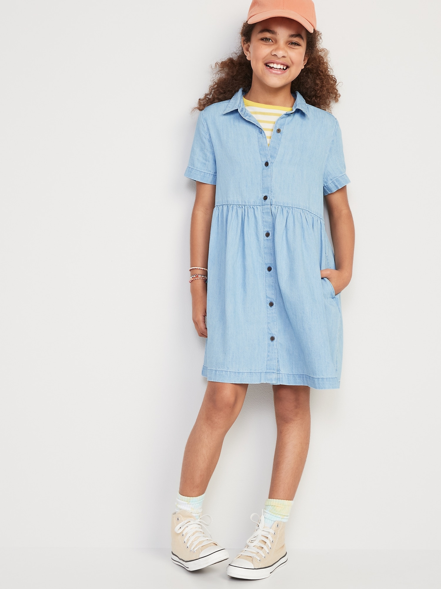 old navy chambray shirt dress