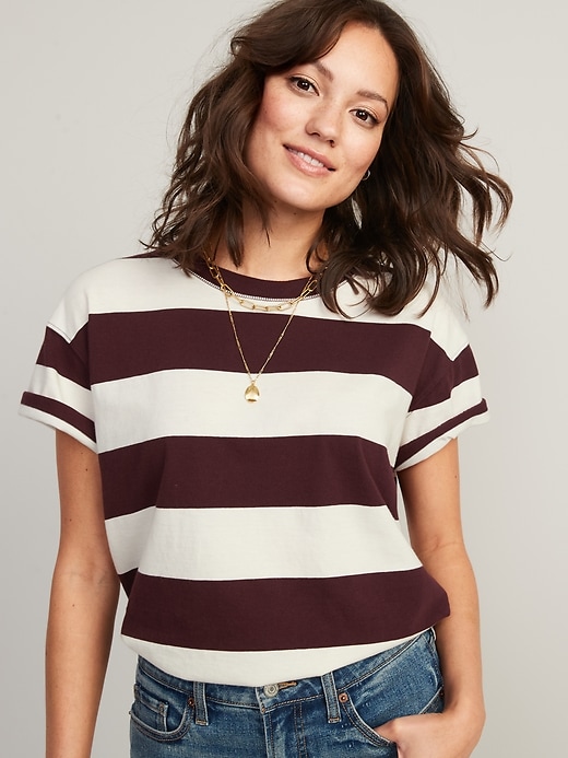 Image number 1 showing, Short-Sleeve Vintage Striped T-Shirt