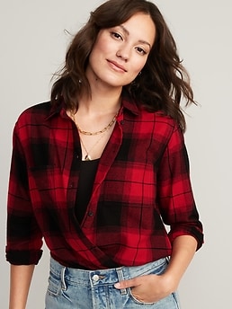 old navy buffalo plaid womens