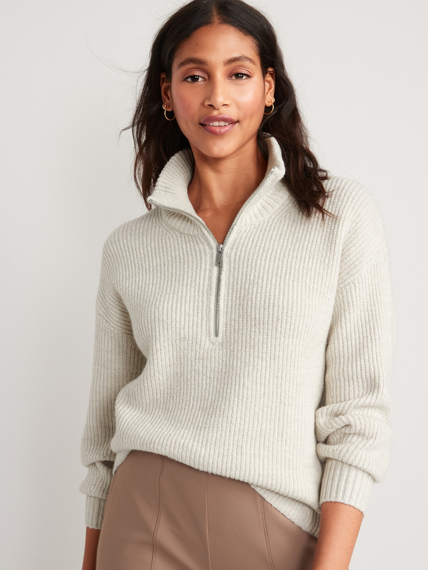 Soft Knit Half Zip Sweater