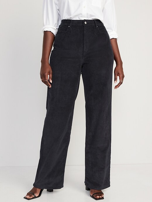 Image number 5 showing, Extra High-Waisted Sky-Hi Wide-Leg Corduroy Pants for Women