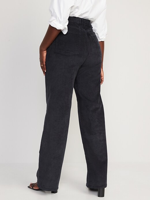 Image number 6 showing, Extra High-Waisted Sky-Hi Wide-Leg Corduroy Pants for Women