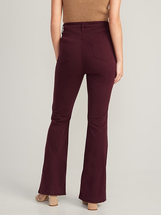 Image number 2 showing, Higher High-Waisted Pop-Color Flare Jeans for Women