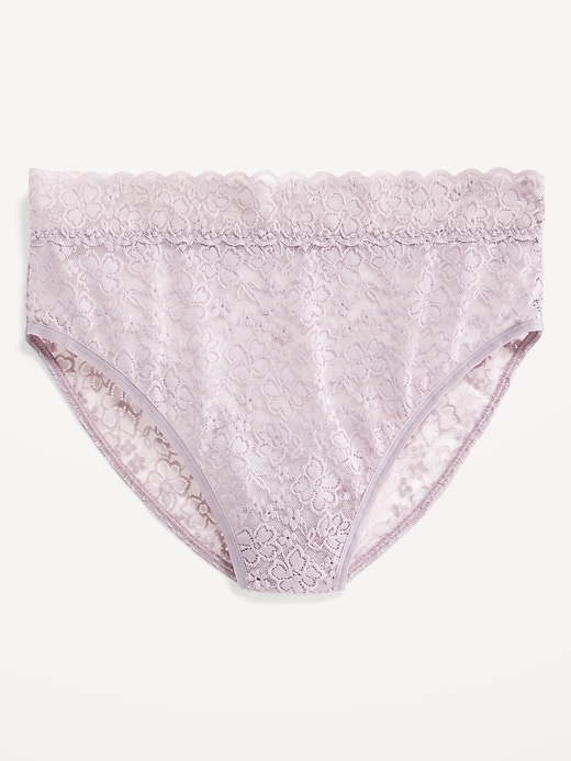 Image number 1 showing, High-Waisted French-Cut Lace Bikini Underwear