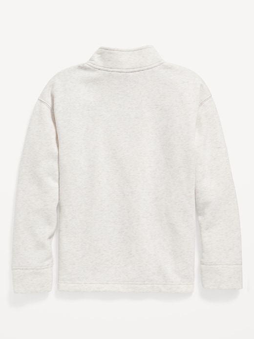 View large product image 2 of 2. Long-Sleeve Gender-Neutral Quarter-Zip Sweatshirt for Kids