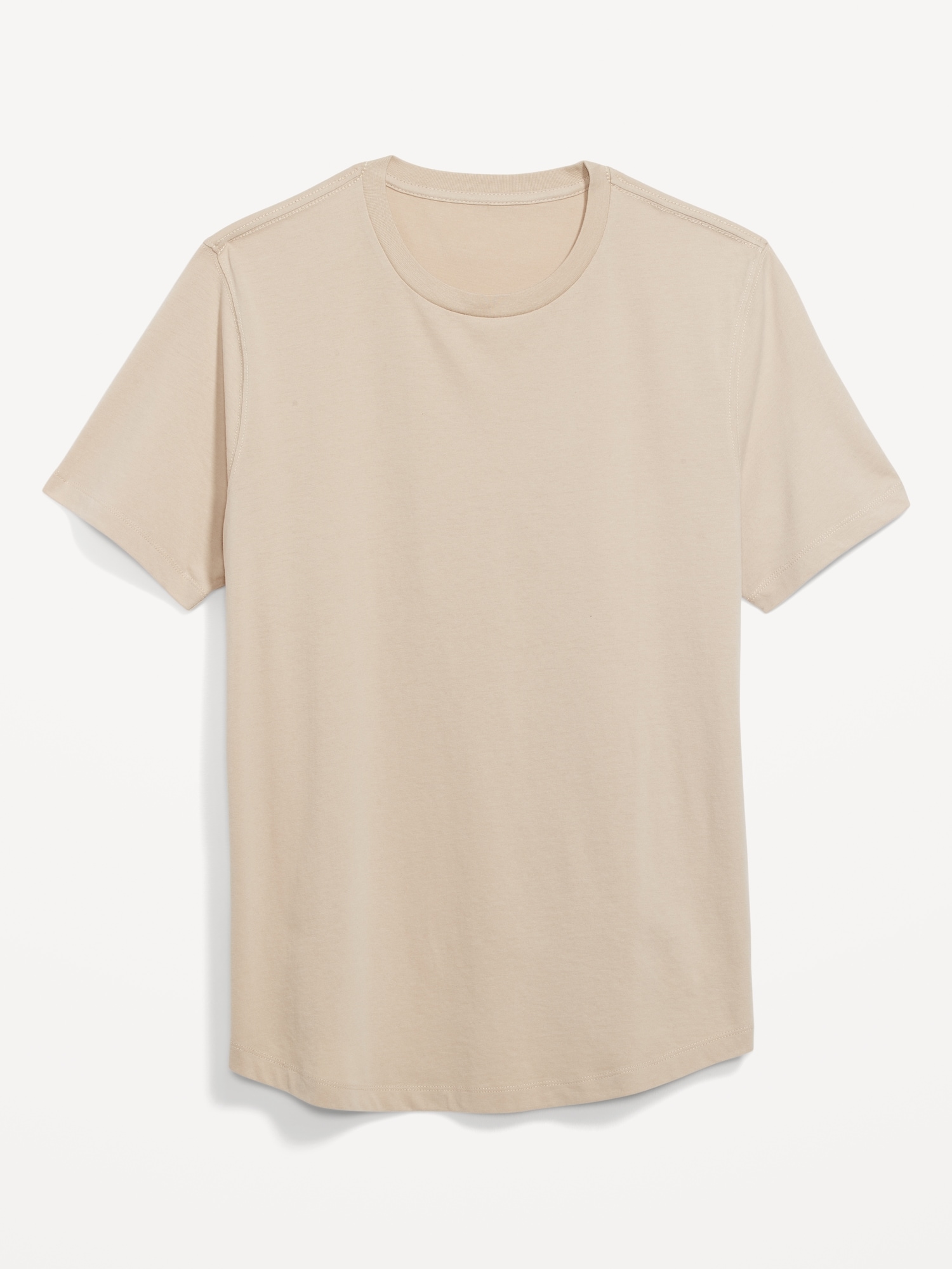 Old Navy Soft-Washed Curved-Hem T-Shirt for Men beige. 1
