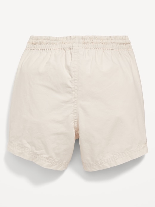 View large product image 2 of 2. Functional-Drawstring Poplin Shorts for Toddler Boys