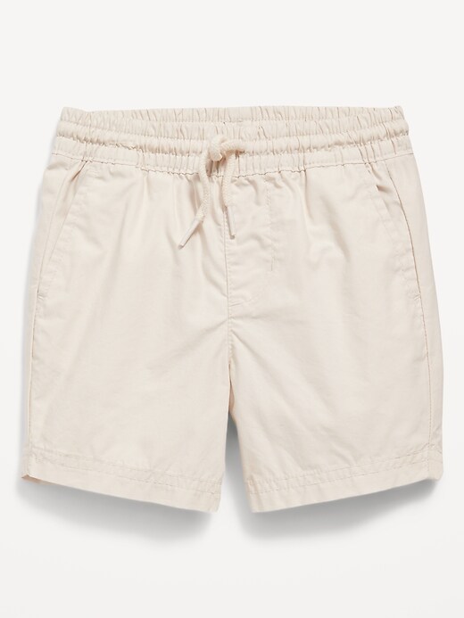 View large product image 1 of 2. Functional-Drawstring Poplin Shorts for Toddler Boys