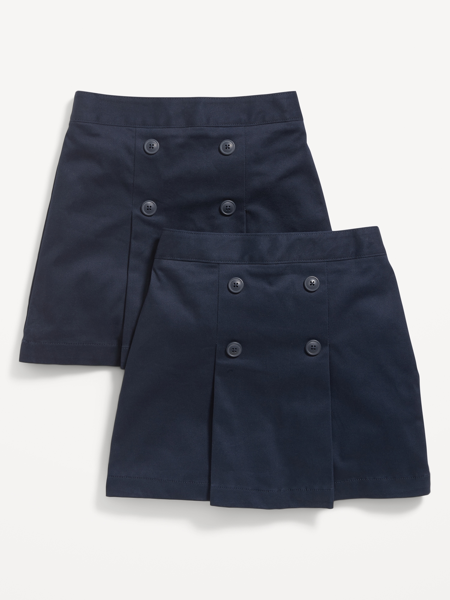 Old Navy School Uniform Pleated Twill Skort 2-Pack for Girls blue. 1