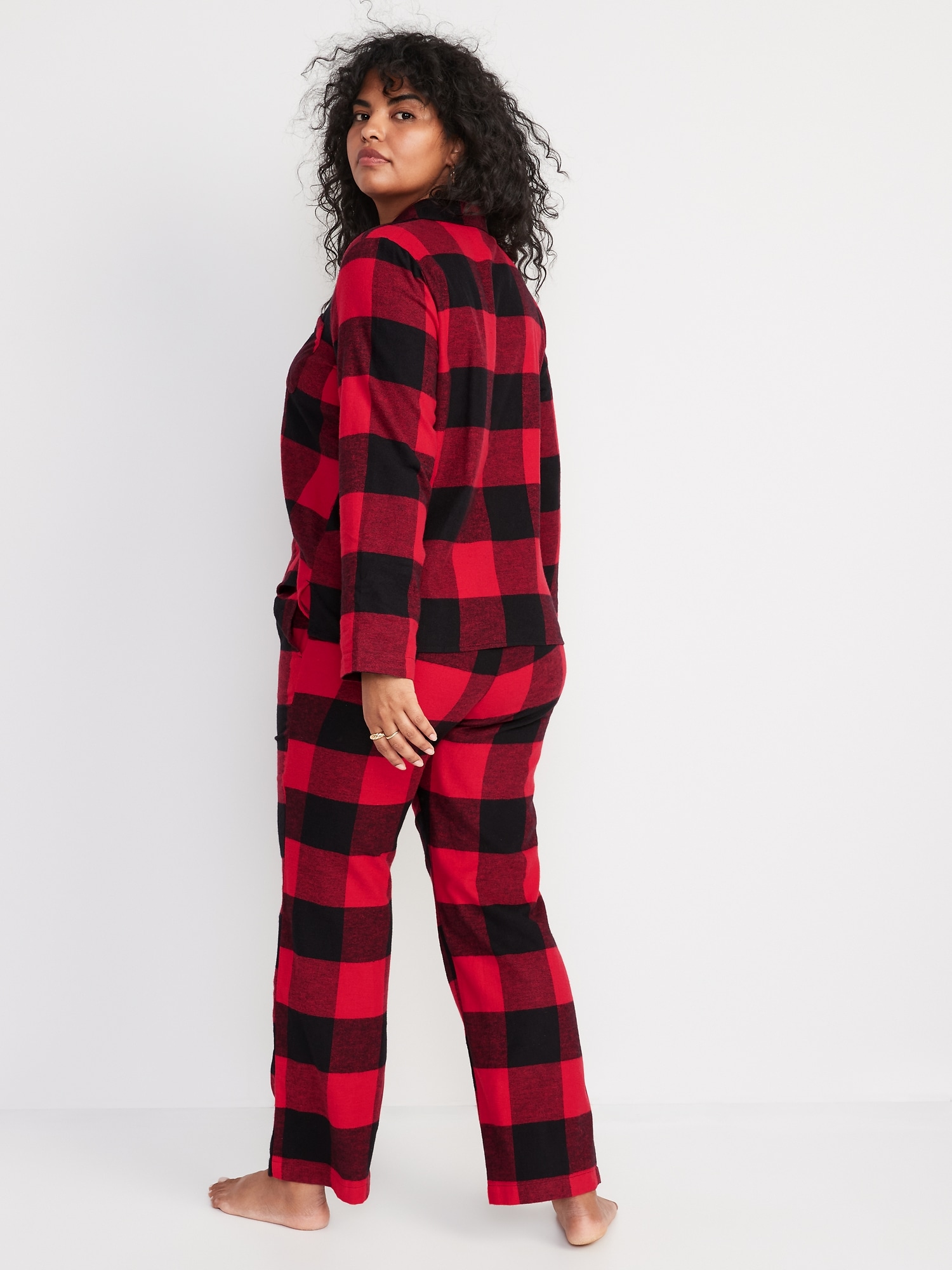 NWT Old Navy Patterned Flannel Sleep Pants Pajamas Red Buffalo Plaid Women  Small