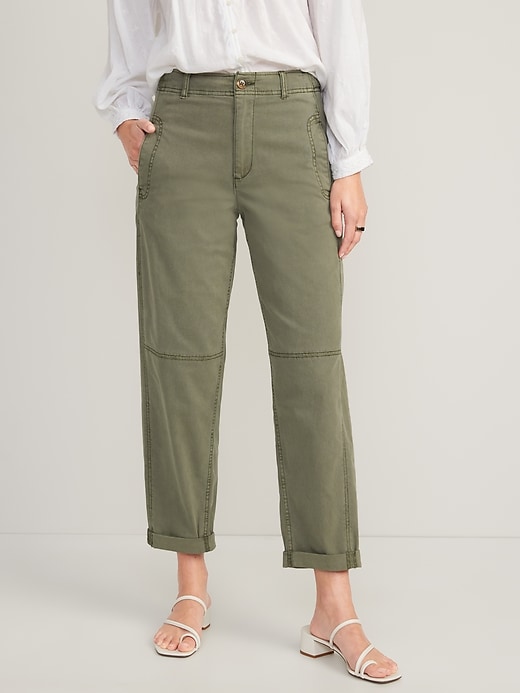 High-Waisted Slouchy Balloon Workwear Pants for Women