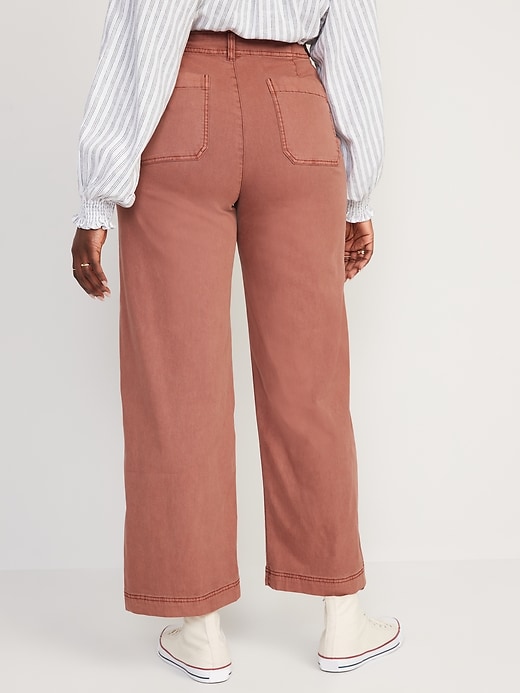 Image number 6 showing, Extra High-Waisted Wide-Leg Workwear Pants