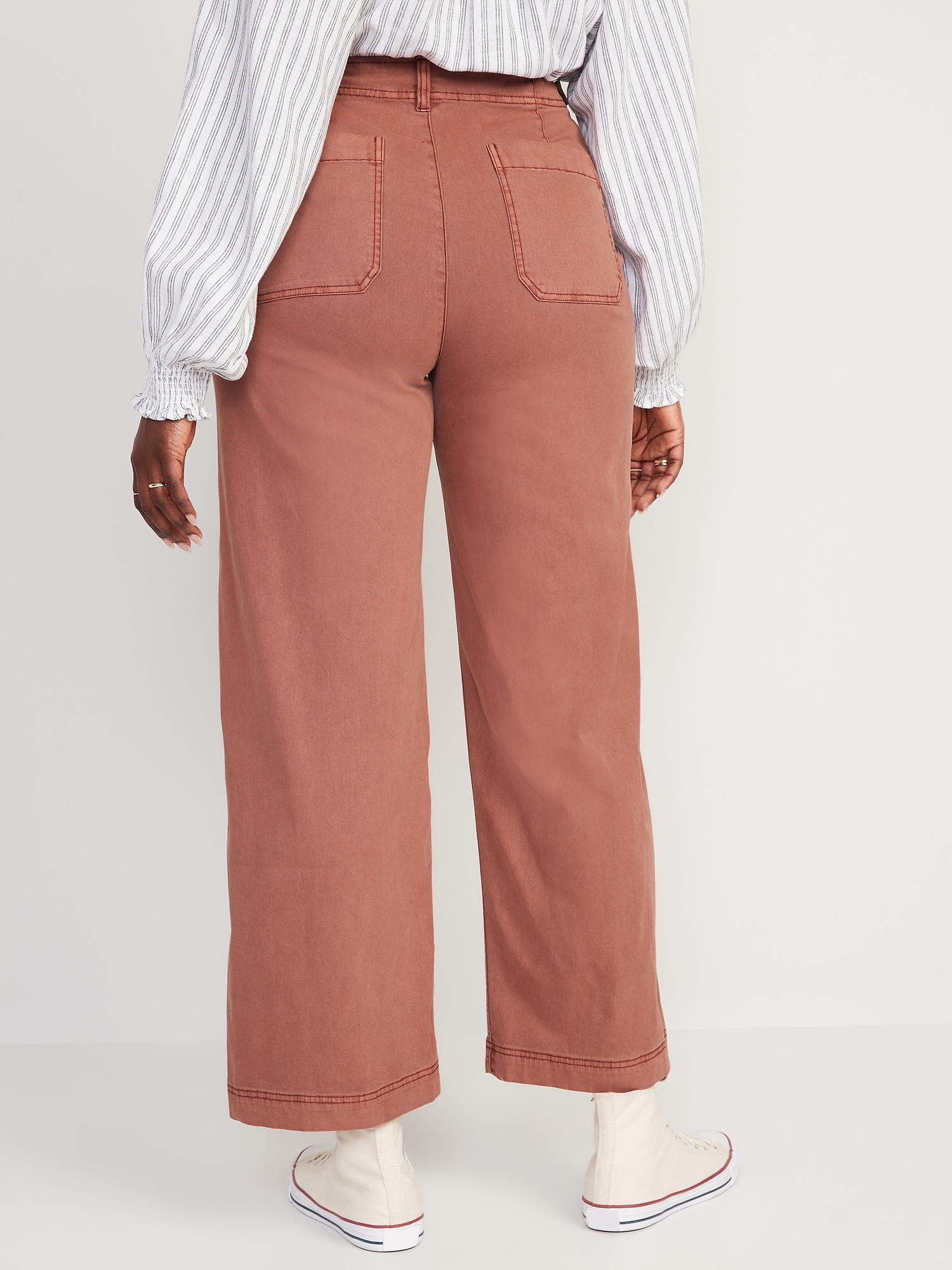 Extra High Waisted Wide Leg Workwear Pants For Women Old Navy