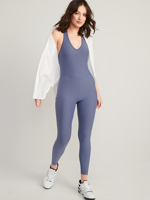 Image number 1 showing, PowerSoft Sleeveless Open-Back Bodysuit for Women -- 25-inch inseam