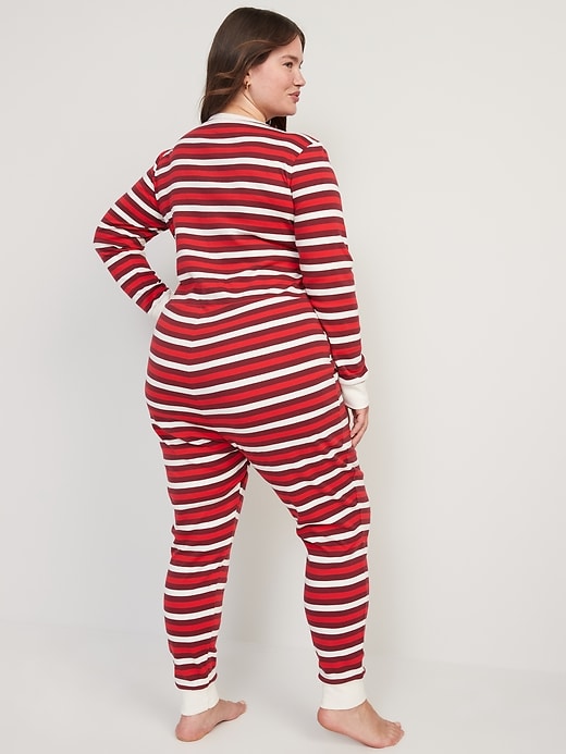 Image number 8 showing, Matching Printed One-Piece Pajamas
