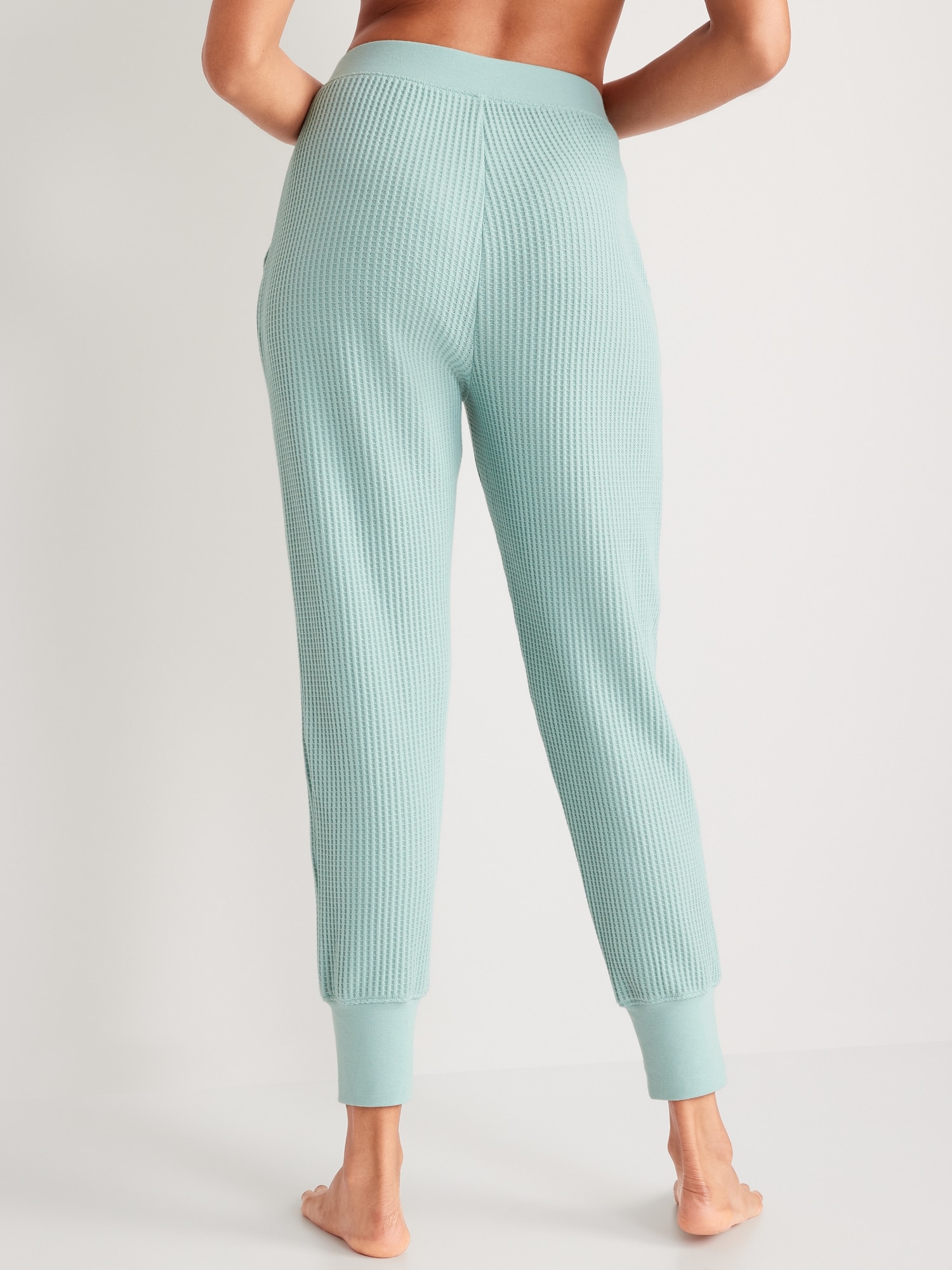 HighWaisted WaffleKnit Pajama Jogger Pants for Women Old Navy