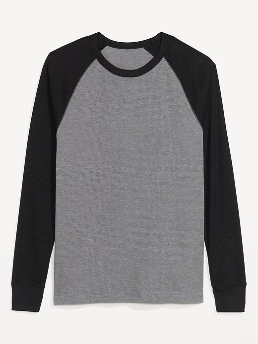 Image number 4 showing, Thermal-Knit Color-Blocked Raglan-Sleeve T-Shirt for Men