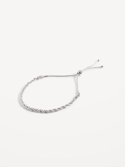 View large product image 1 of 1. Silver-Toned Adjustable Bracelet for Women