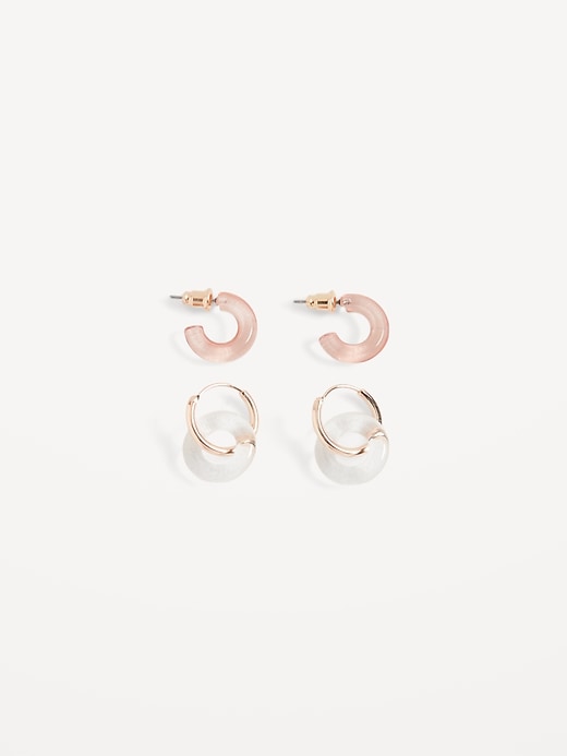 View large product image 1 of 1. Hoop Earrings Variety 2-Pack for Women