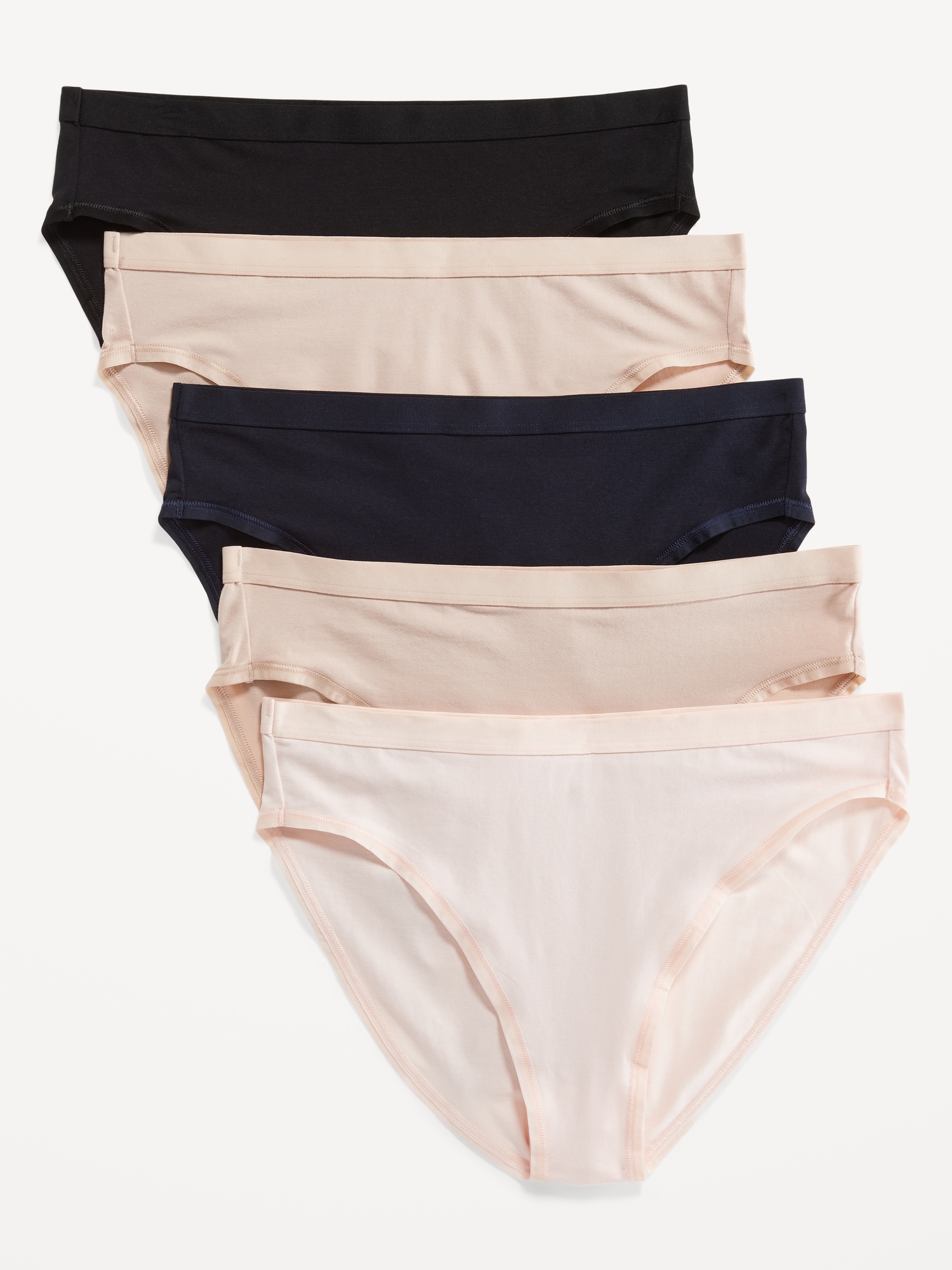 HighWaisted Supima® Cotton Bikini Underwear 5Pack for Women Old Navy