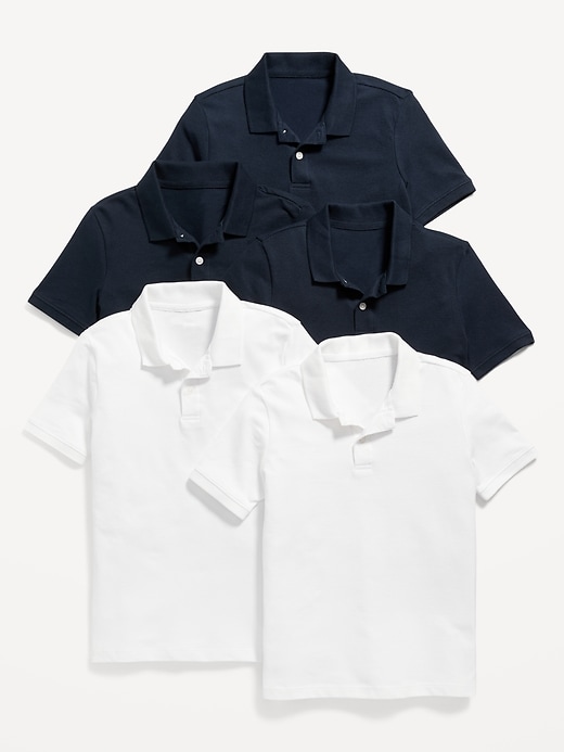 School Uniform Polo Shirt 5-Pack for Boys