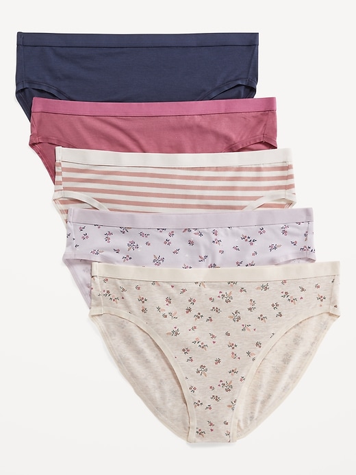 Old Navy High-Waisted Supima® Cotton Bikini Underwear 5-Pack for Women. 1