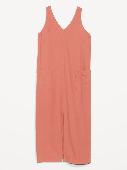 Image number 4 showing, Sleeveless Split-Front Maxi Shift Dress for Women