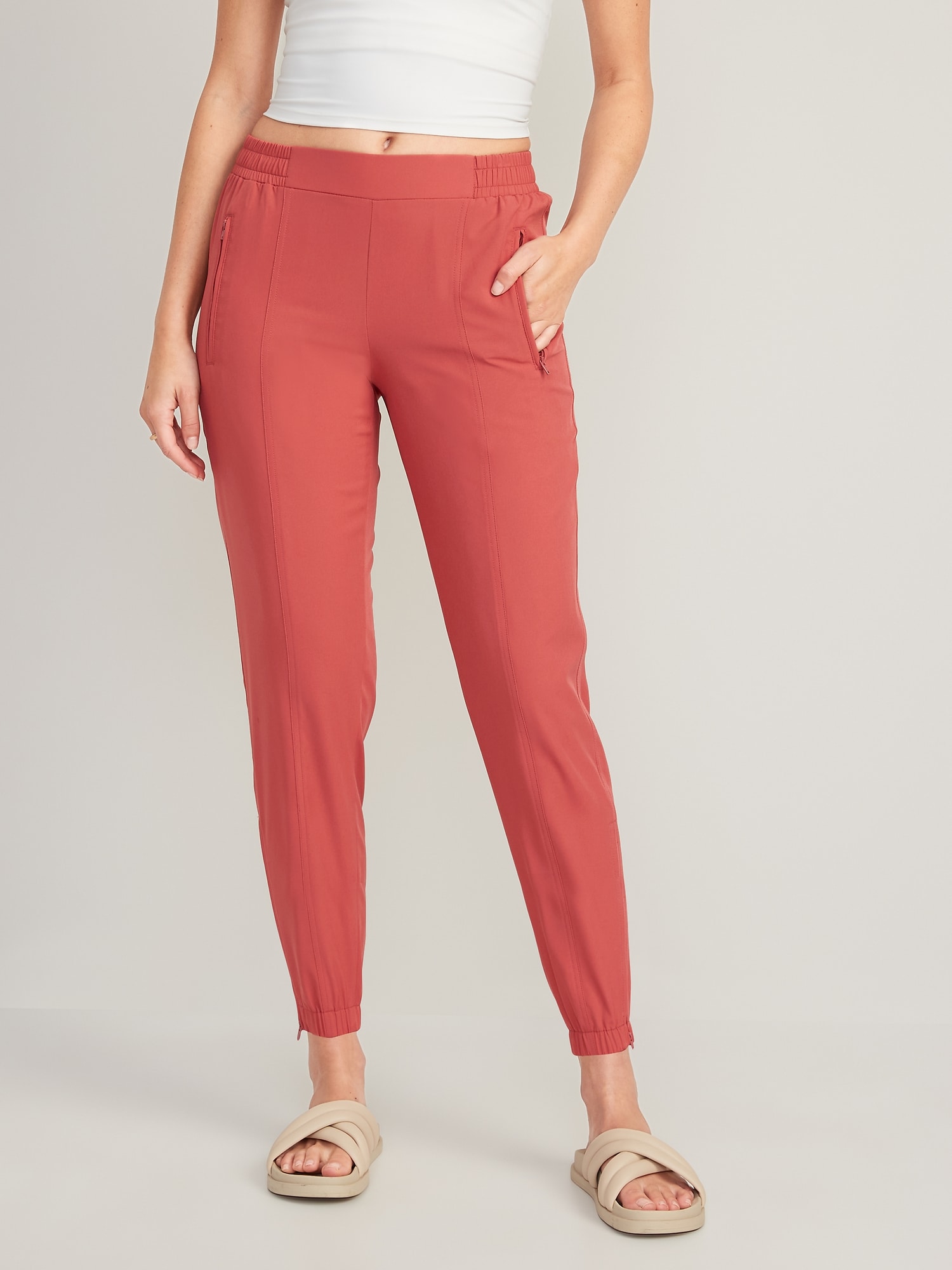 mid rise stretchtech joggers old navy