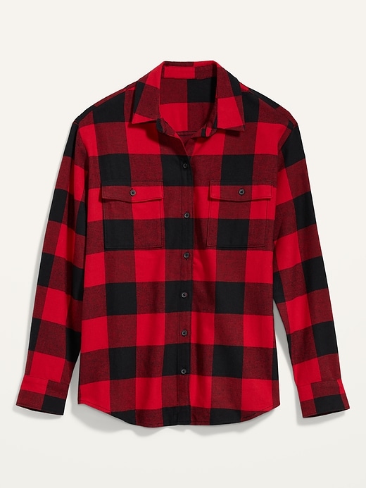 Image number 4 showing, Flannel Boyfriend Tunic Shirt