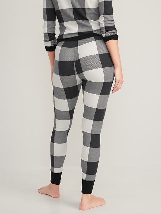 Image number 2 showing, Matching Printed Thermal-Knit Pajama Leggings for Women
