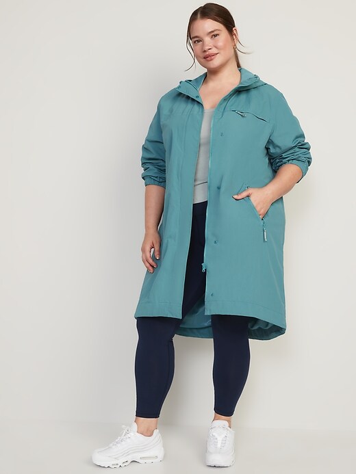 Water-Resistant Hooded Midi Anorak Jacket for Women | Old Navy