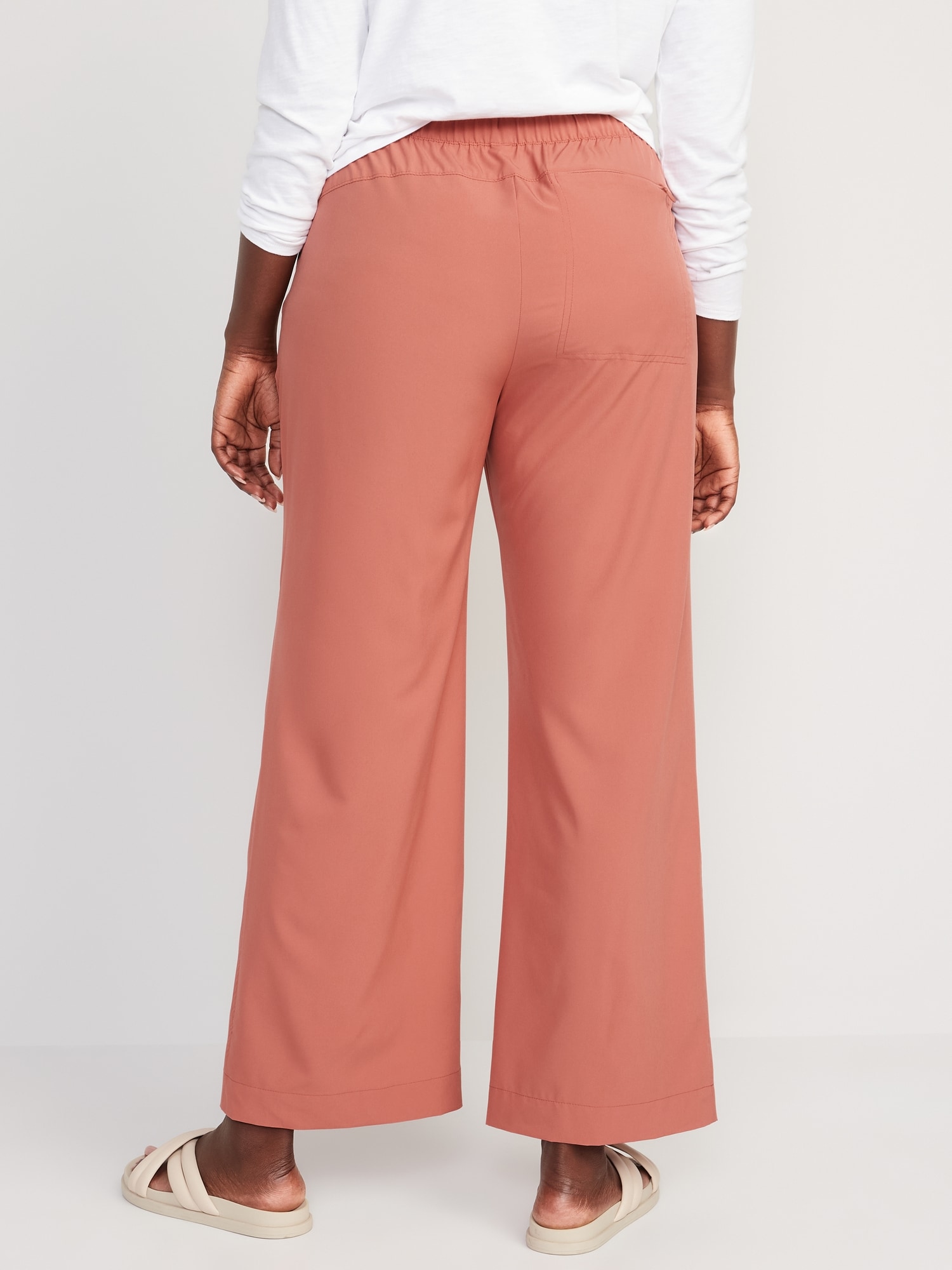 Old Navy High-Waisted StretchTech Split-Front Wide-Leg Pants for